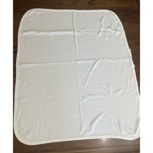 Vtg J E Morgan Waffle Weave Swaddle Baby Blanket Off White/ Cream /Ivory *read*
